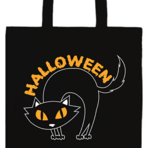 Halloween macska- Prémium hosszú fülű táska
