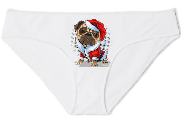 Női bugyi Mikulás dog fehér