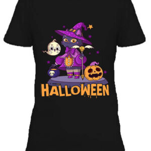 Boszorkány Macska Halloween – Női póló