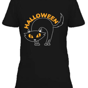 Halloween macska – Női póló