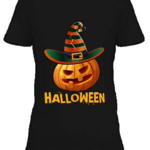 Kalapos Halloween tök – Női póló