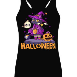 Boszorkány Macska Halloween – Női ujjatlan póló