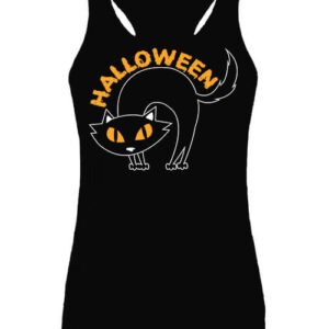 Halloween macska – Női ujjatlan póló