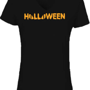 Halloween macskaszem – Női V nyakú póló
