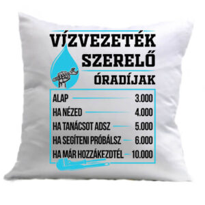 Vízvezeték szerelő óradíj – Párna