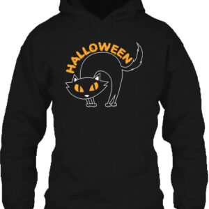 Halloween macska – Unisex kapucnis pulóver