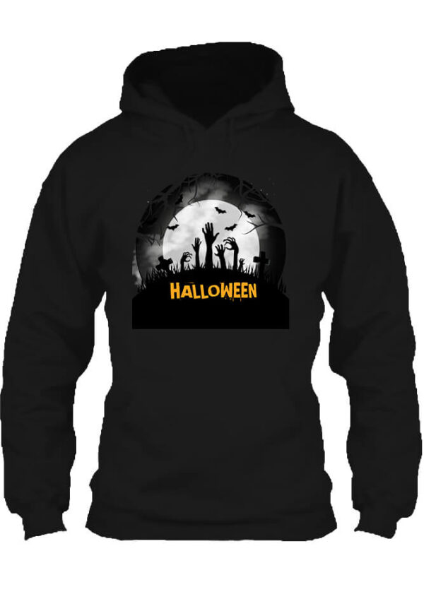 Pulóver Halloween temető fekete