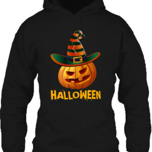 Kalapos Halloween tök – Unisex kapucnis pulóver