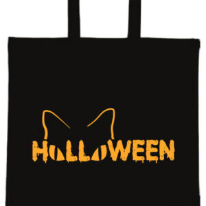 Halloween cat- Basic rövid fülű táska