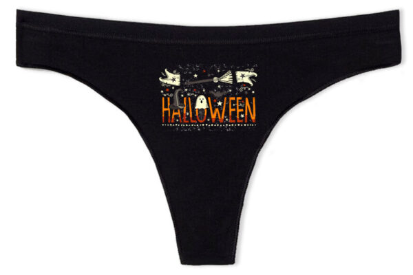 Tanga Boszorkányos Halloween fekete