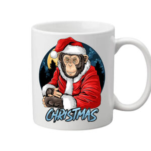 Karácsonyi Mikulás majom – Bögre