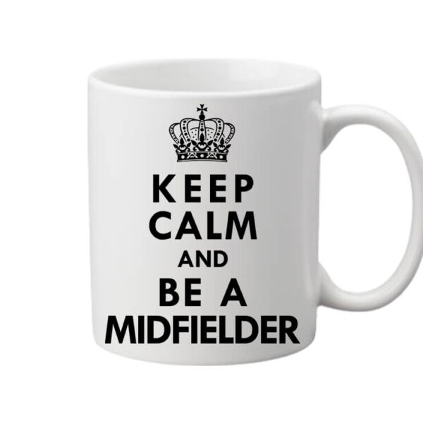 Bögre Keep calm midfielder fehér