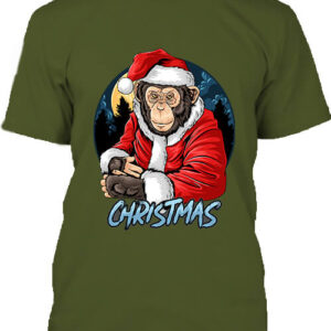 Karácsonyi Mikulás majom – Férfi póló