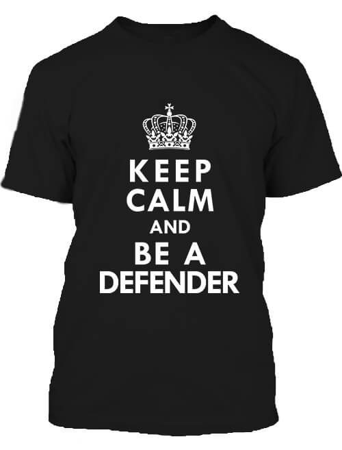 Férfi póló Keep calm defender fekete