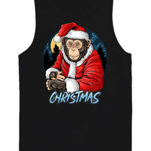 Karácsonyi Mikulás majom – Férfi ujjatlan póló