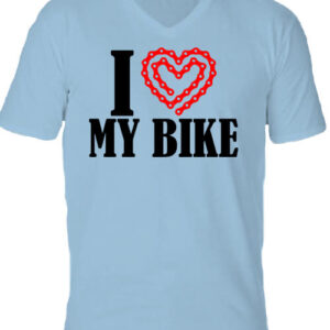 I love my bike – Férfi V nyakú póló