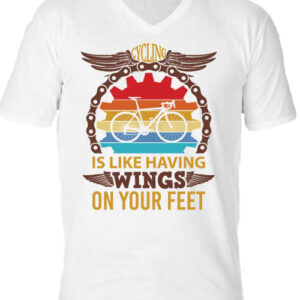 Road bike cycling – Férfi V nyakú póló
