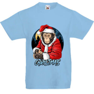Karácsonyi Mikulás majom- Gyerek póló