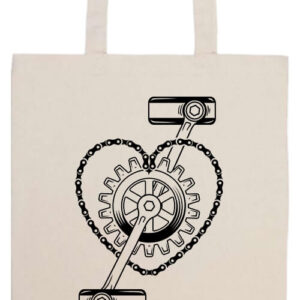 Bicikli szerelem- Prémium hosszú fülű táska