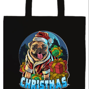 Karácsonyi Mikulás kutya- Basic hosszú fülű táska