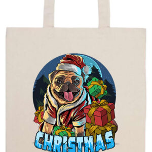 Karácsonyi Mikulás kutya- Prémium hosszú fülű táska