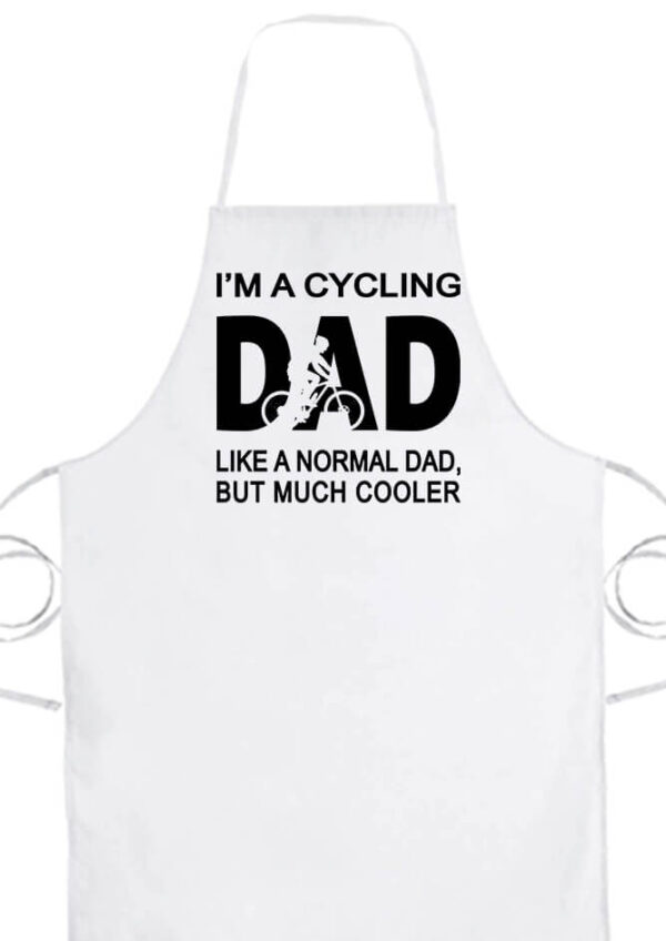Kötény Cycling dad fehér