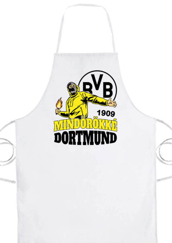 Kötény Mindörökké Dortmund fehér