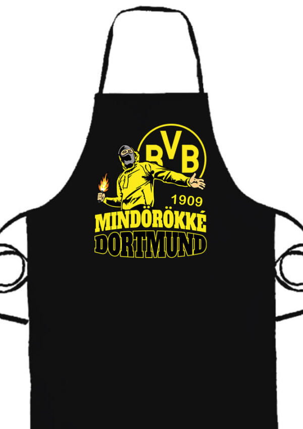 Kötény Mindörökké Dortmund fekete