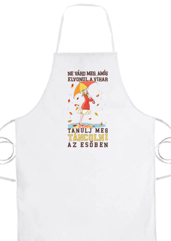Kötény Tánc az esőben fehér