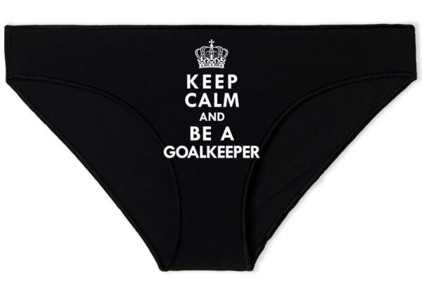Női bugyi Keep calm Goalkeeper fekete