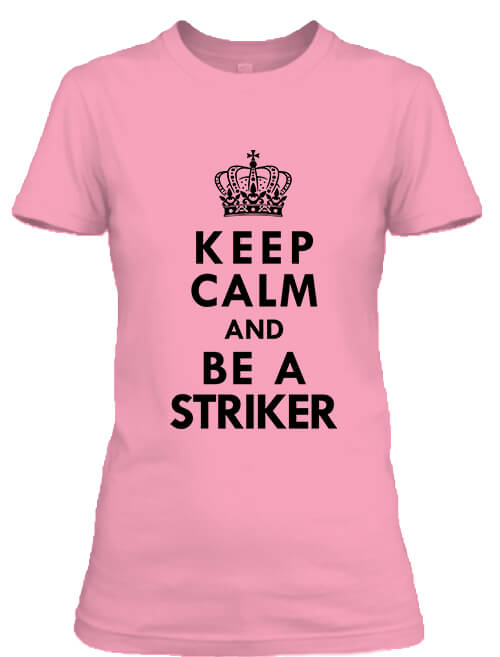 Női póló Keep calm striker pink