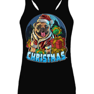 Karácsonyi Mikulás kutya – Női ujjatlan póló
