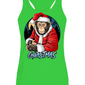 Karácsonyi Mikulás majom – Női ujjatlan póló