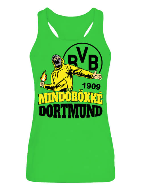 Női ujjatlan póló Mindörökké Dortmund lime