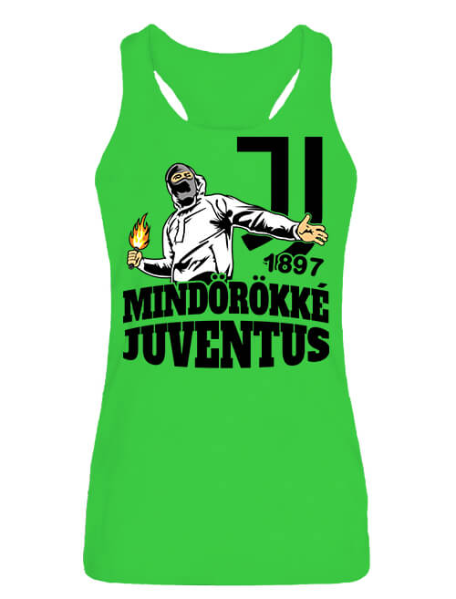 Női ujjatlan póló Mindörökké Juventus lime