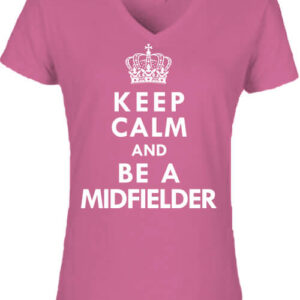 Keep calm midfielder – Női V nyakú póló