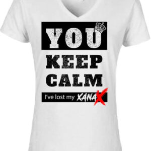 Keep calm Xanax – Női V nyakú póló
