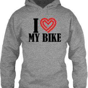 I love my bike – Unisex kapucnis pulóver