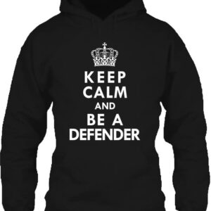 Keep calm defender – Unisex kapucnis pulóver