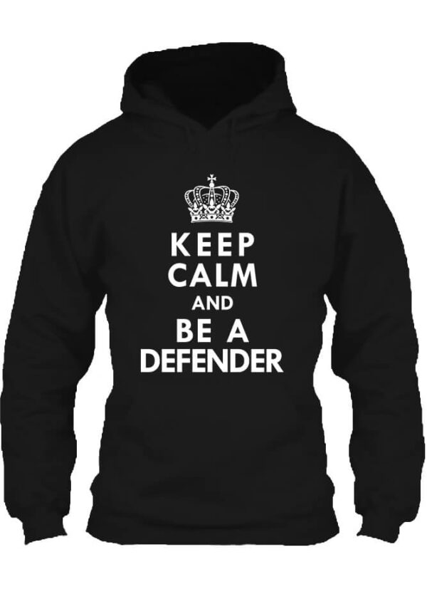 Pulóver Keep calm defender fekete