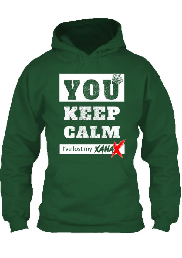 Pulóver Keep calm Xanax sötétzöld