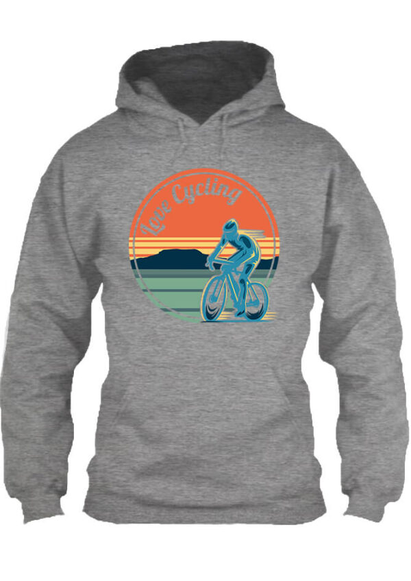 Pulóver Love cycling szürke