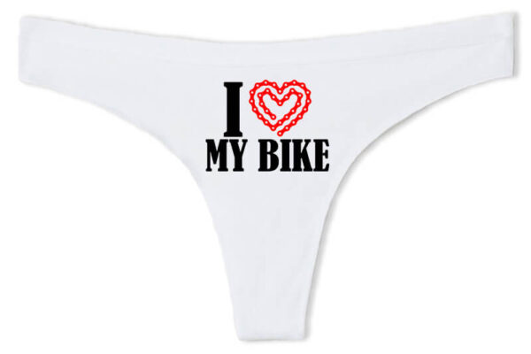 Tanga I love my bike fehér