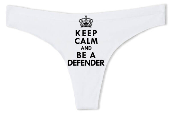 Tanga Keep calm defender fehér