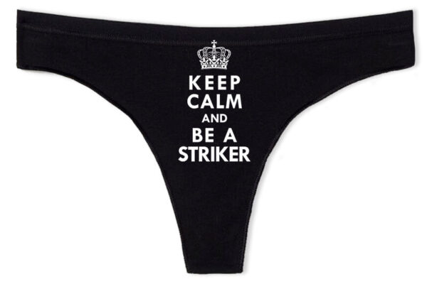 Tanga Keep calm striker fekete