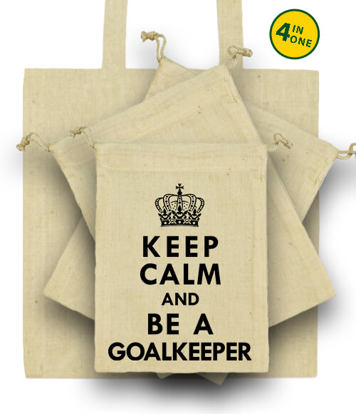 Táska szett Keep calm Goalkeeper natúr