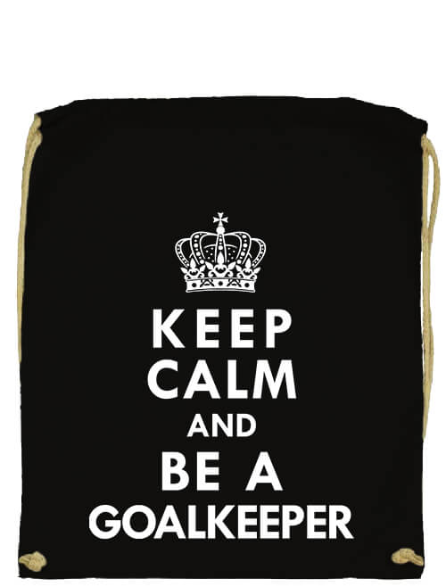 Tornazsák Keep calm Goalkeeper fekete Tornazsák Keep calm Goalkeeper fekete