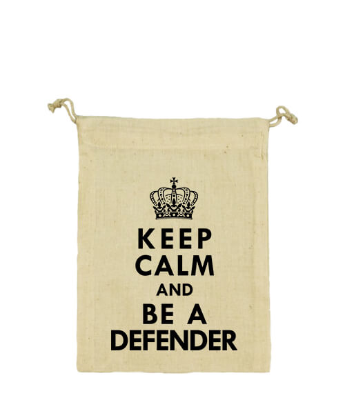 Vászonzacskó Keep calm defender natúr