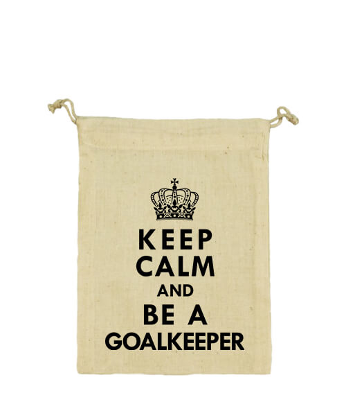 Vászonzacskó Keep calm Goalkeeper natúr