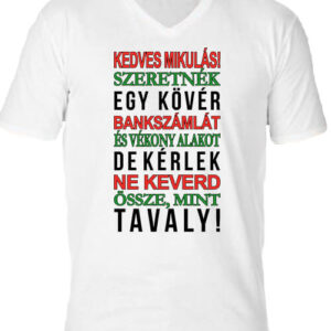 Kedves Mikulás – Férfi V nyakú póló